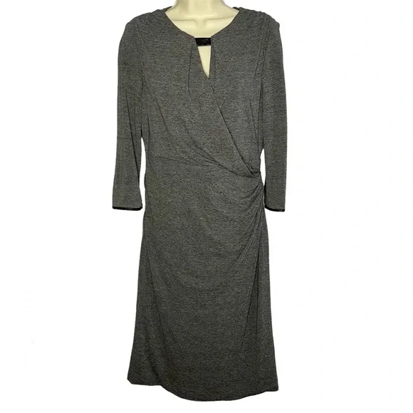 Karen Millen | Dresses | Karen Millen Gray Key Hole Knee Length Dress |  Poshmark
